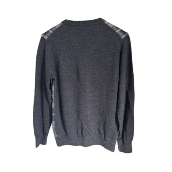 Mens Mackintosh London Black & Gray Plaid Wool Sweater Size M - Picture 5 of 9